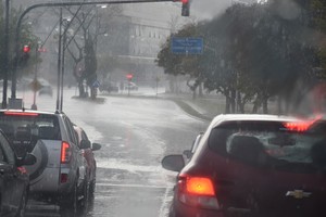 El jueves por la tarde llegó la lluvia pero de forma muy leve. Crédito: Luis Cetraro