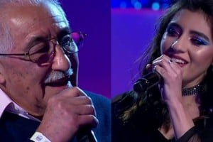 Abuelo y nieta interpretaron juntos "La vida es bella" de Miguel Bosé