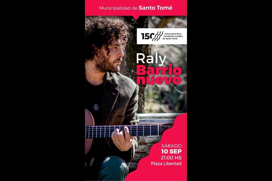 Raly Barrionuevo estará en la parte central de los festejos.