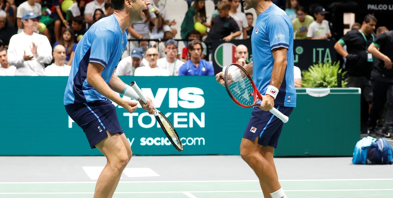 Copa Davis: Argentina le ganó a Italia en el dobles y se ilusiona con la clasificación