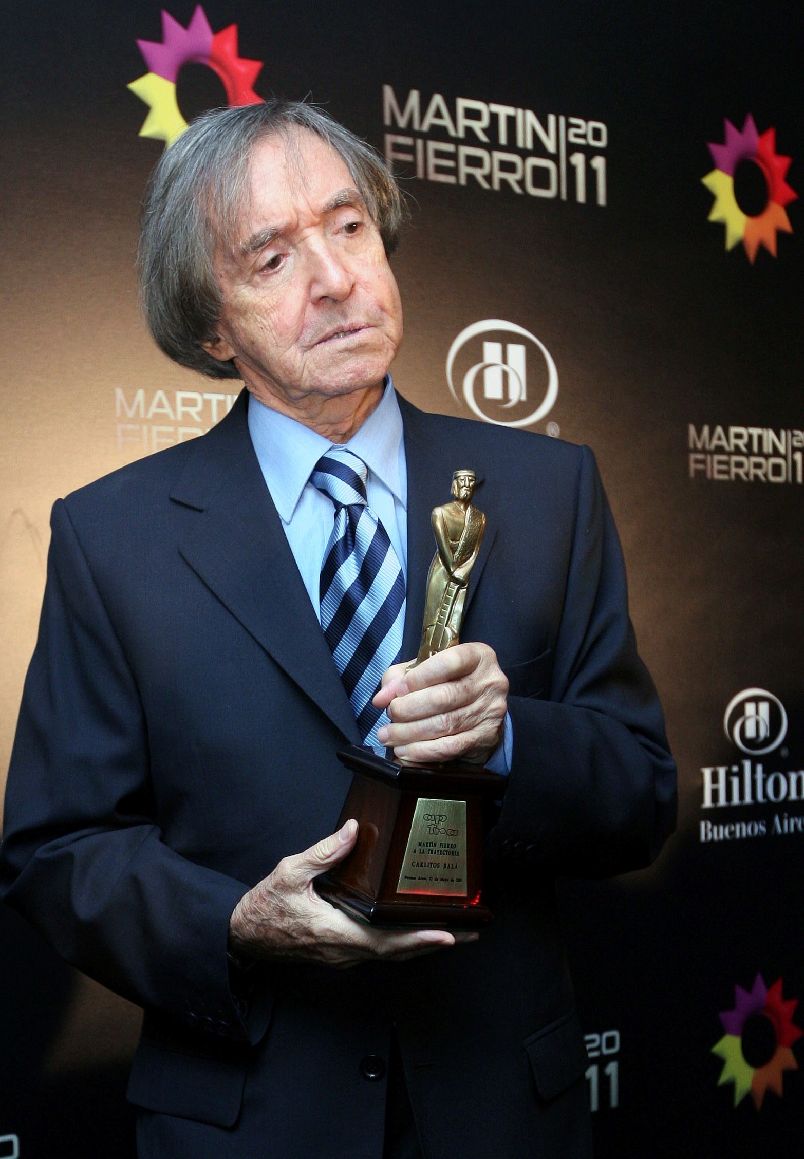 Carlos Balá en la entrega de los premios Martín Fierro.