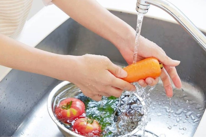 Lavar frutas, verduras y cocinar bien los alimentos son algunas de las recomendaciones para prevenir la gastroenteritis.