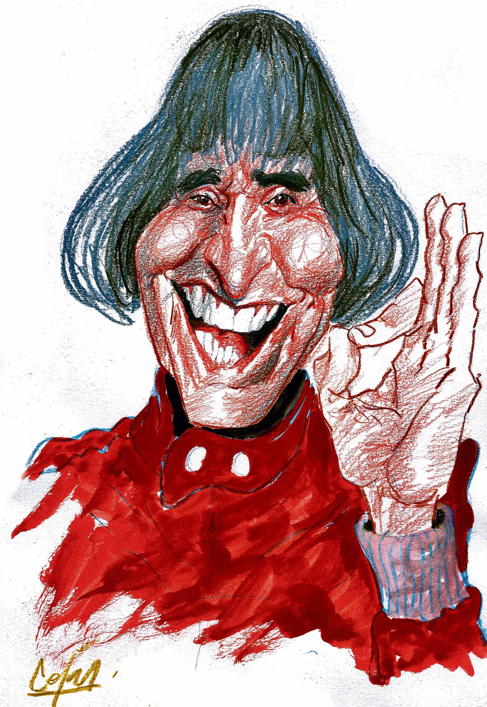 El caricaturista Lucas Cejas lo retrató así. 