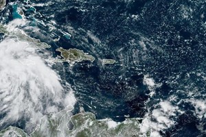 Imagen satelital del fenómeno meteorológico en el Caribe. Crédito: National Oceanic and Atmospheric Administration (NOAA)