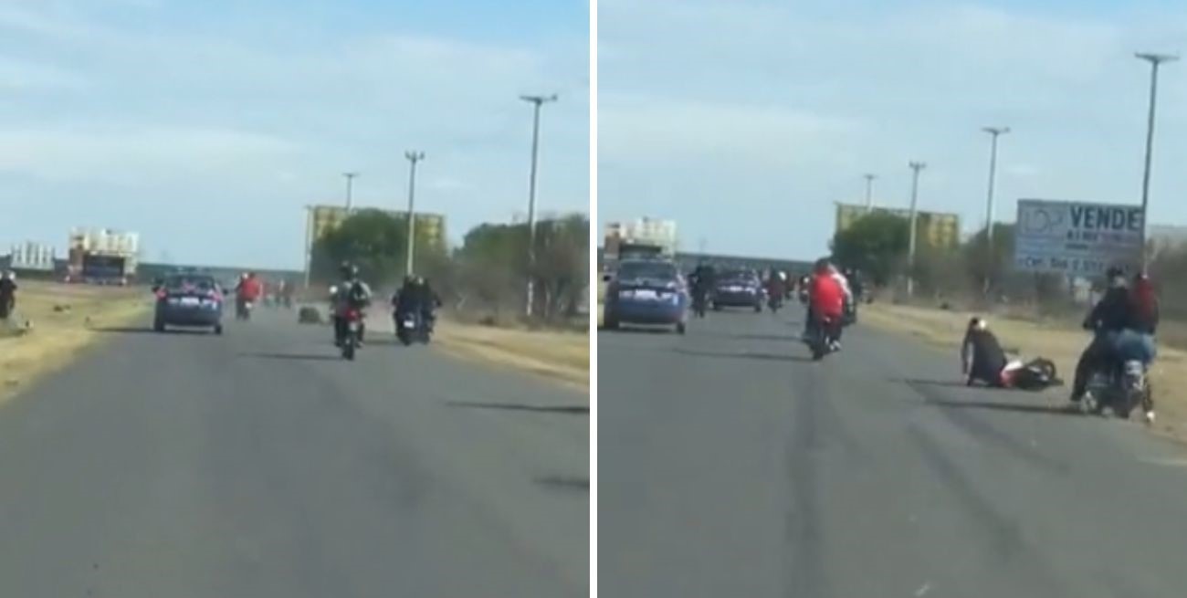 Video: patrulleros de la policía de Santa Fe chocaron motociclistas en Villa Gobernador Gálvez