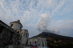 Smoke rises from the Stromboli volcano day after a second explosion in less then two months, on the Italian island of Stromboli, Italy, August 30, 2019. REUTERS/Antonio Parrinello