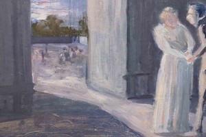 “Juramento de amor”, obra del pintor Faustino Brughetti. Foto: Verbo Casa de Subastas