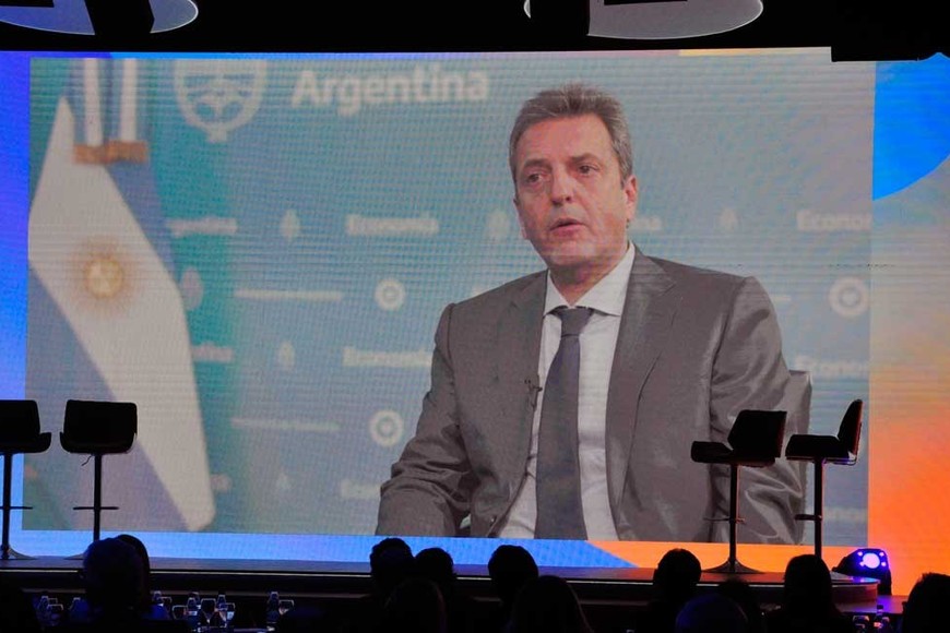El ministro de Economía participó del evento a través de un video grabado. Crédito: Alejandro Moritz / Télam