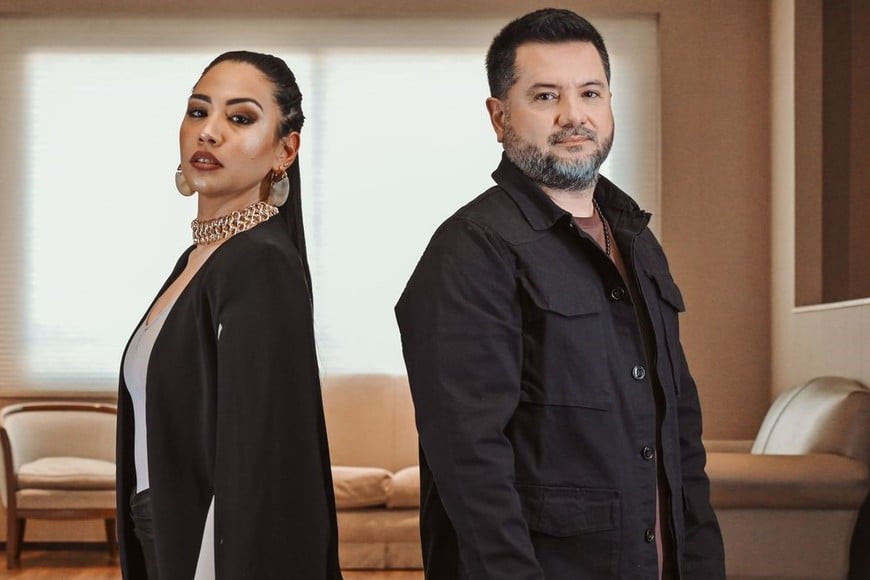 Flor Paz junto a Jorge Rojas. Foto: Gentileza Juan Castiñeira