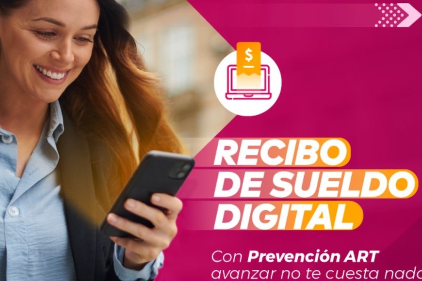 Recibo de sueldo digital. Crédito: Prevención ART