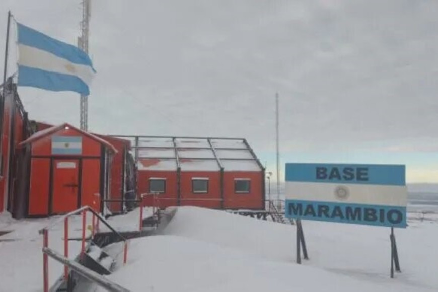 Base Marambio en la Antártida Argentina.