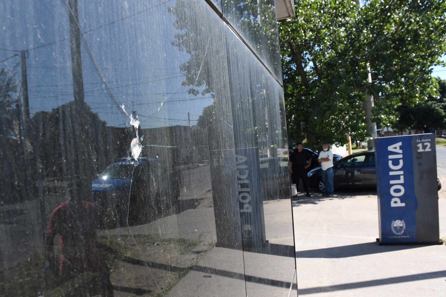 La comisaría 12 también sufrió las consecuencias de los delincuentes: fue baleada.