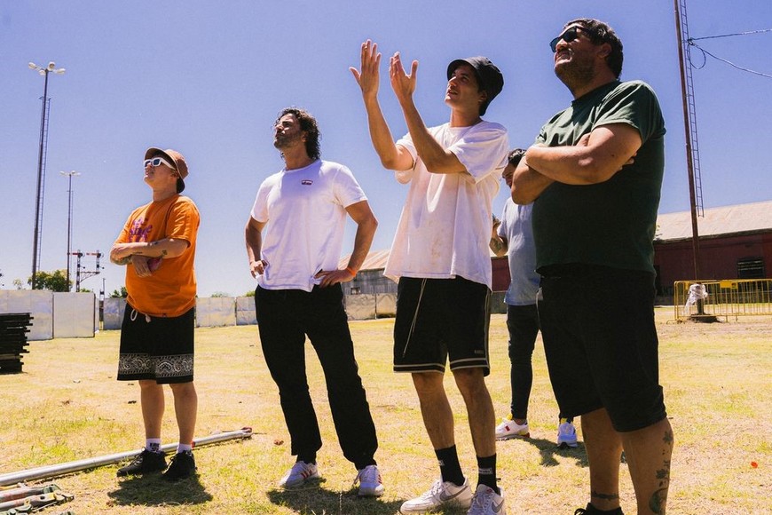 Armado de escenarios del Harlem Festival