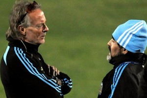 La charla con Diego en el Mundial de Sudáfrica. Crédito: El Litoral