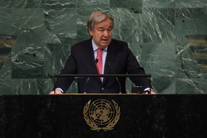 United Nations Secretary-General Antonio Guterres addresses the 77th Session of the United Nations General Assembly at U.N. Headquarters in New York City, U.S., September 20, 2022. REUTERS/Brendan Mcdermid