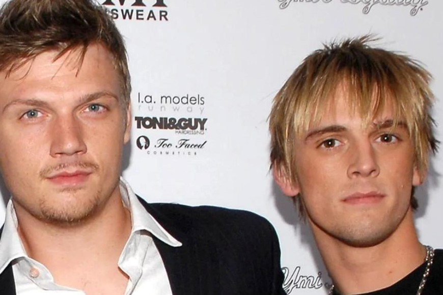 Los hermanos Nick y Aaron Carter.