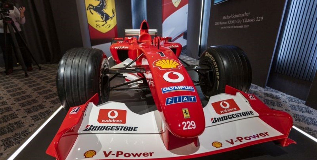 Récord: pagan más de 13 millones de euros por una Ferrari de Michael Schumacher