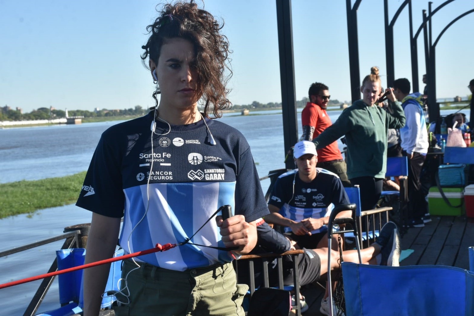 El maratón acuático Santa Fe Coronda vive una nueva edición. Flavio Raina