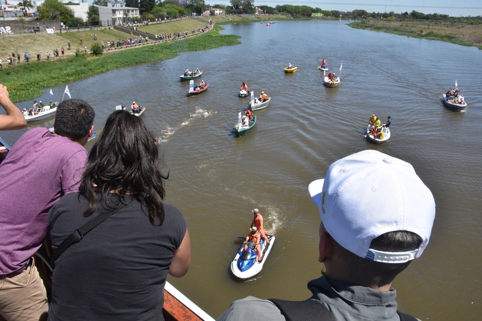 El maratón acuático Santa Fe Coronda vive una nueva edición. Flavio Raina