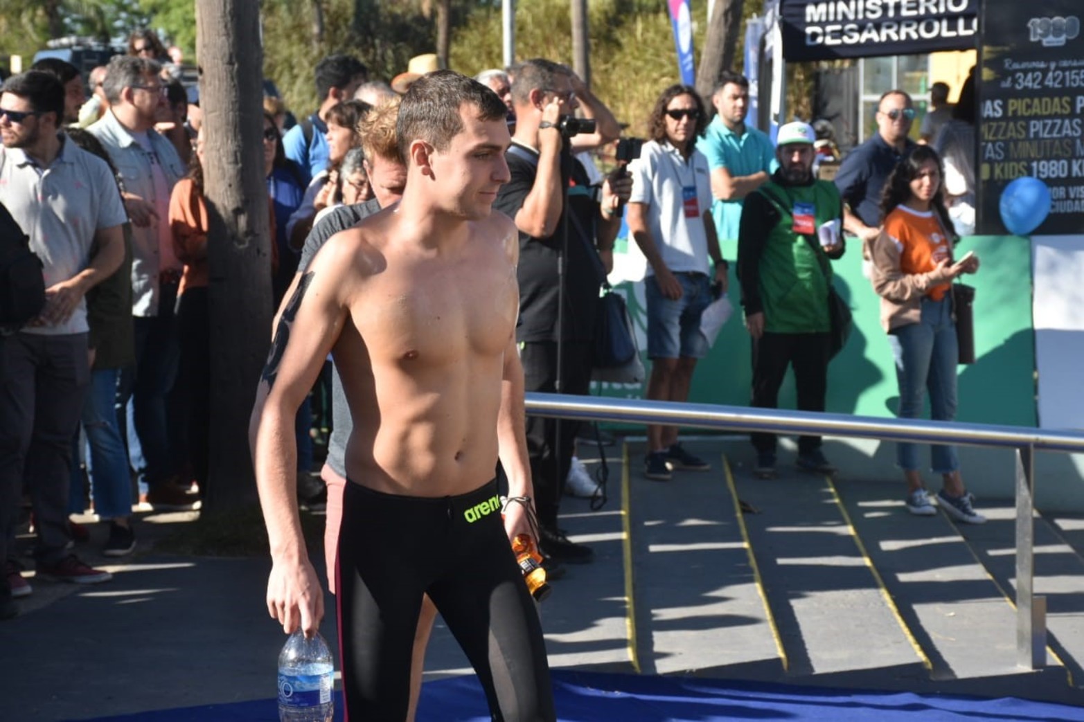 El maratón acuático Santa Fe Coronda vive una nueva edición. Flavio Raina