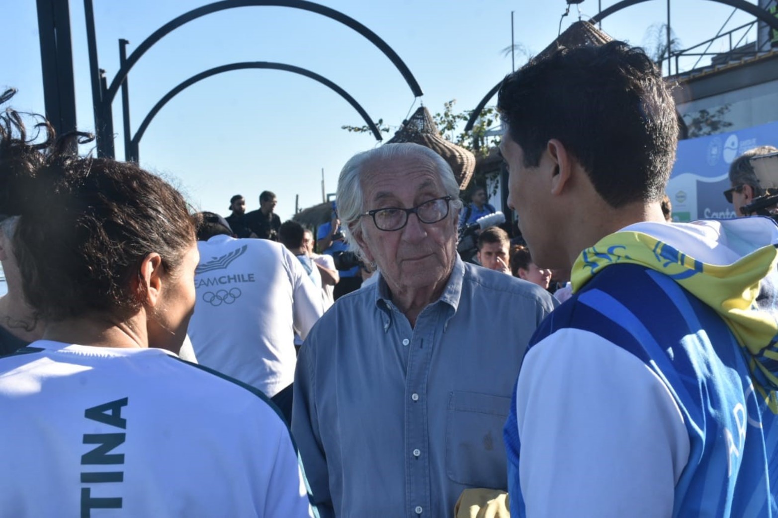 Carlos Larreira, el primer ganador del maratón acuático Santa Fe Coronda. Flavio Raina