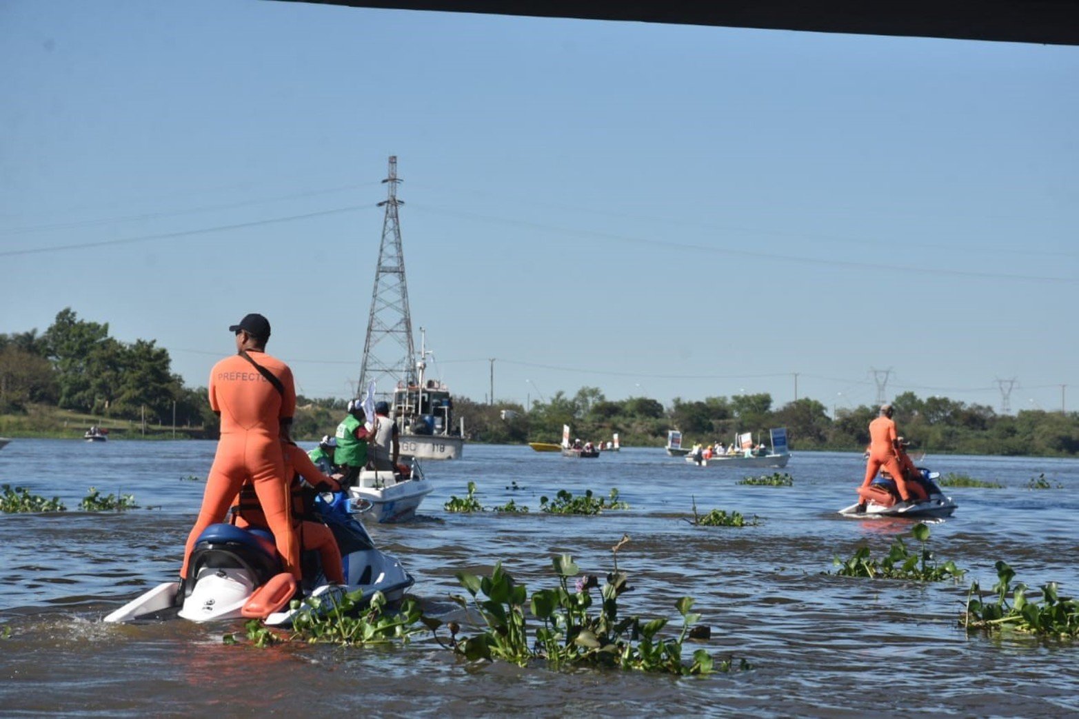 El maratón acuático Santa Fe Coronda vive una nueva edición. Flavio Raina