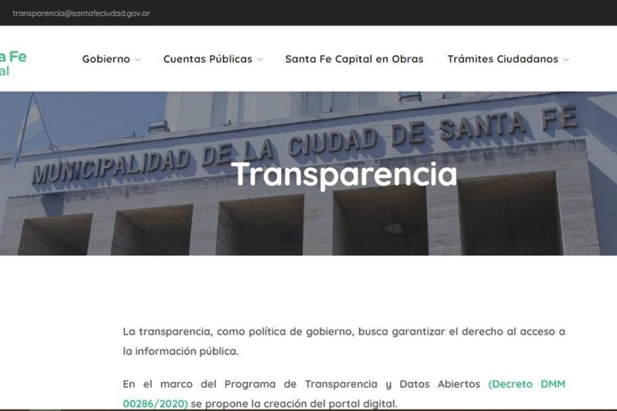 "El portal de Transparencia es parte del nuevo ecosistema digital de la Municipalidad, junto al portal de Servicios y Noticias", remarcó Federico Crisalle, secretario de Gobierno municipal, en referencia al espacio digital que se inauguró en 2021.