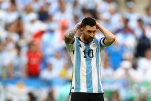 Soccer Football - FIFA World Cup Qatar 2022 - Group C - Argentina v Saudi Arabia - Lusail Stadium, Lusail, Qatar - November 22, 2022
Argentina's Lionel Messi reacts REUTERS/Hannah Mckay