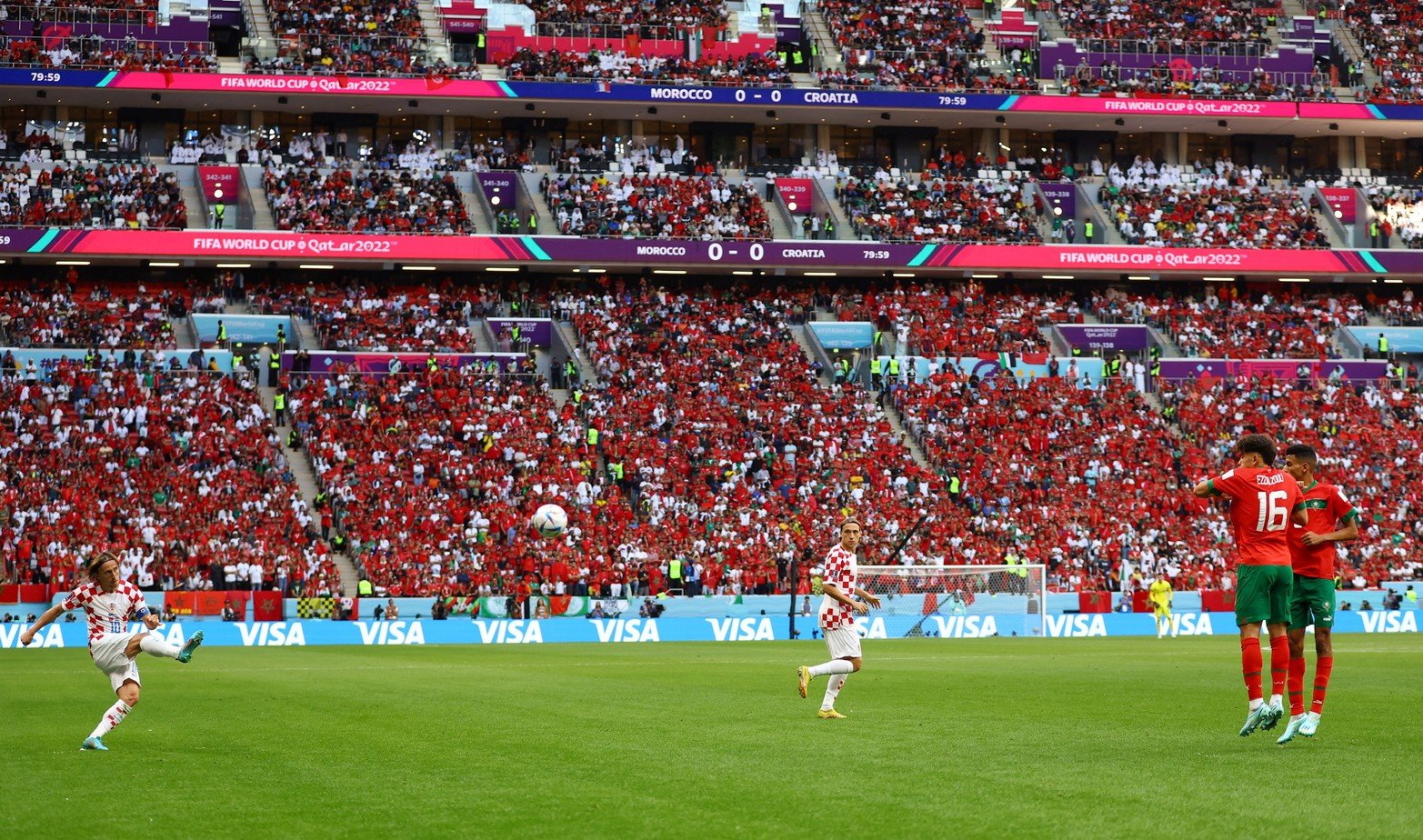 Por el grupo F, Marruecos y Croacia empataron 0 a 0. 