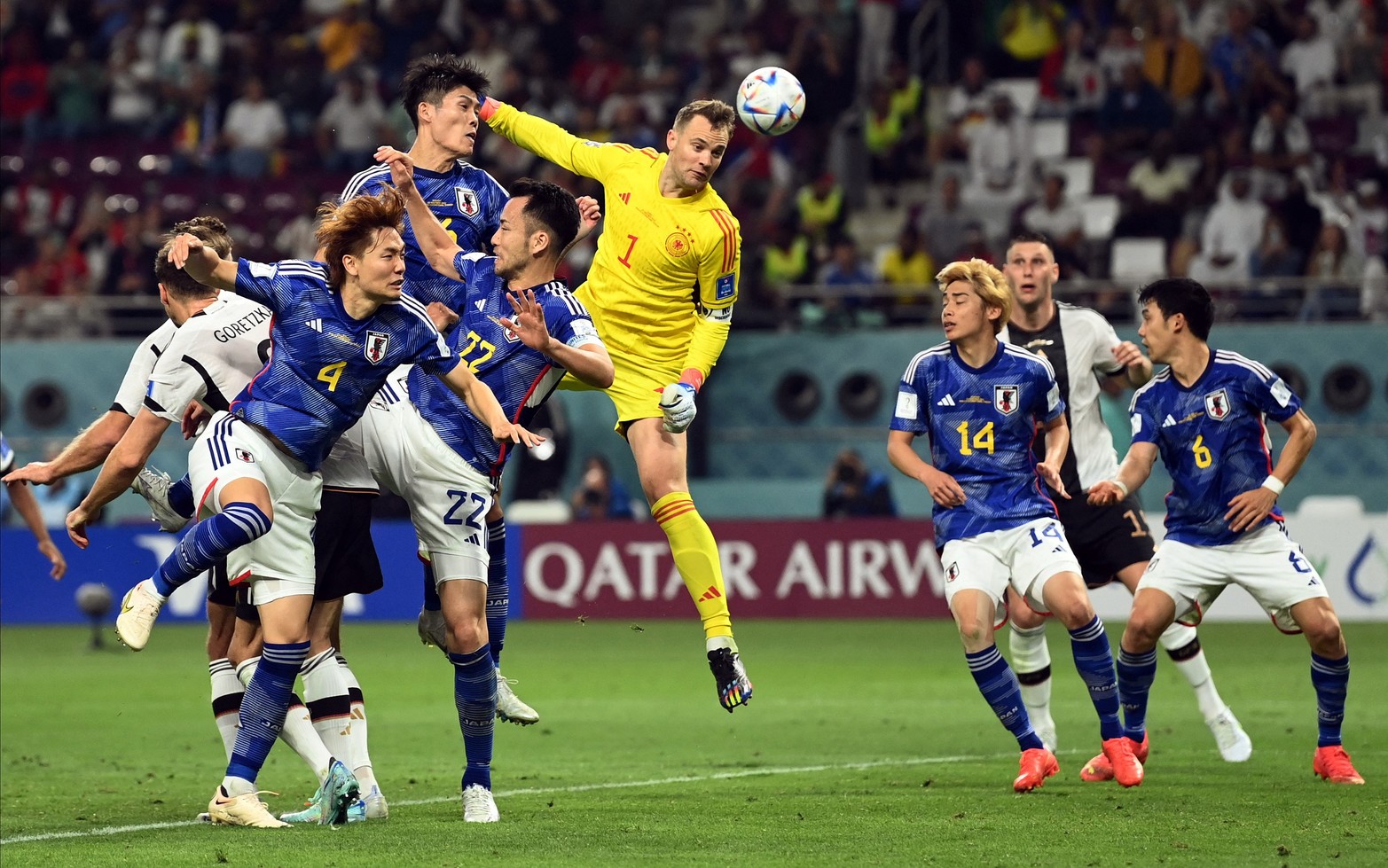 Alemania y Japón, juegan su partido inaugural en el Mundial de Fútbol en Qatar.