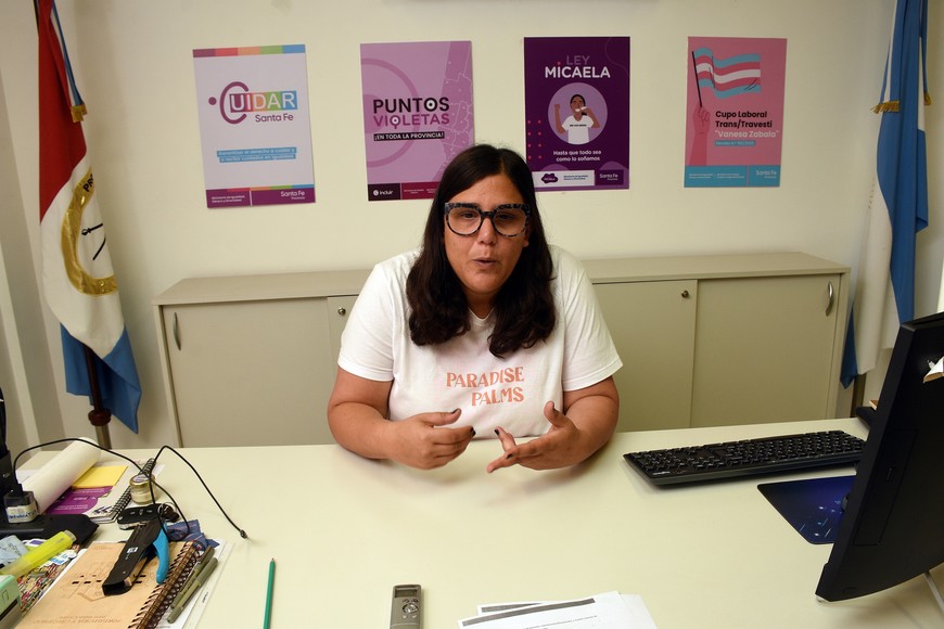 Florencia Marinaro, ministra de Igualdad, Género y Diversidad de la provincia. Foto: Guillermo Di Salvatore