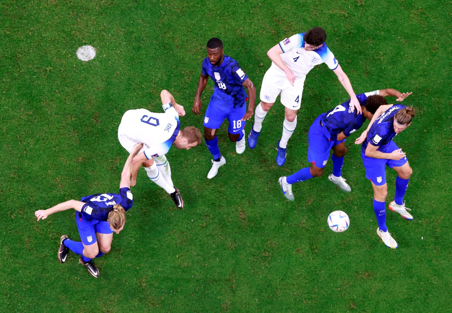 Por la segunda fecha del Grupo B, Inglaterra empató 0 a 0 con Estados Unidos.