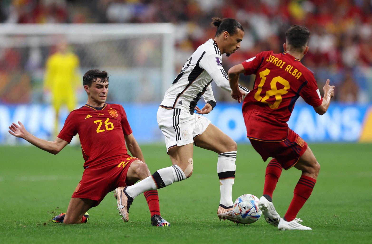 España y Alemania igualaron 1 a 1 en el Al Bayt Stadium.