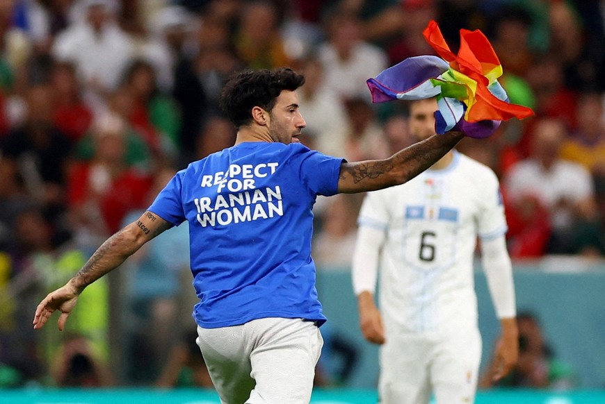 Hincha interrumpió el Portugal vs. Uruguay