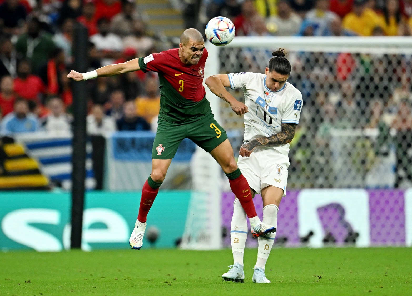 Por la segunda fecha del Grupo H Portugal derrotó 2 a 0 a Uruguay y clasificó a octavos de final.