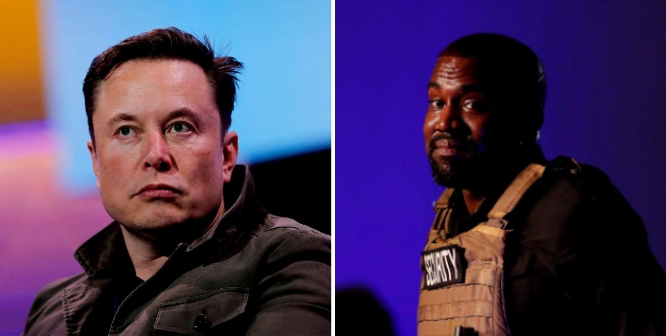 Elon Musk suspendió a Kanye West en Twitter tras publicar una esvástica y una estrella de David entrelazadas