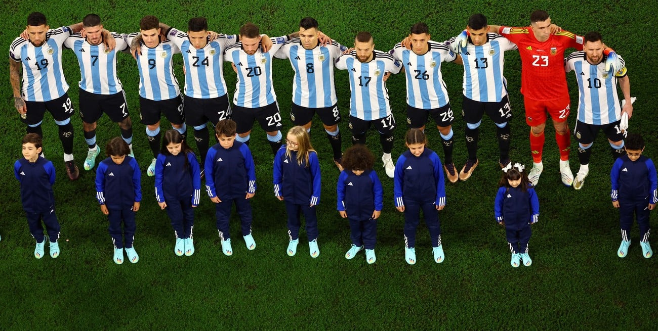 "Todos juntos": a la medianoche el Himno Nacional será cantado por los jugadores de la Selección Argentina