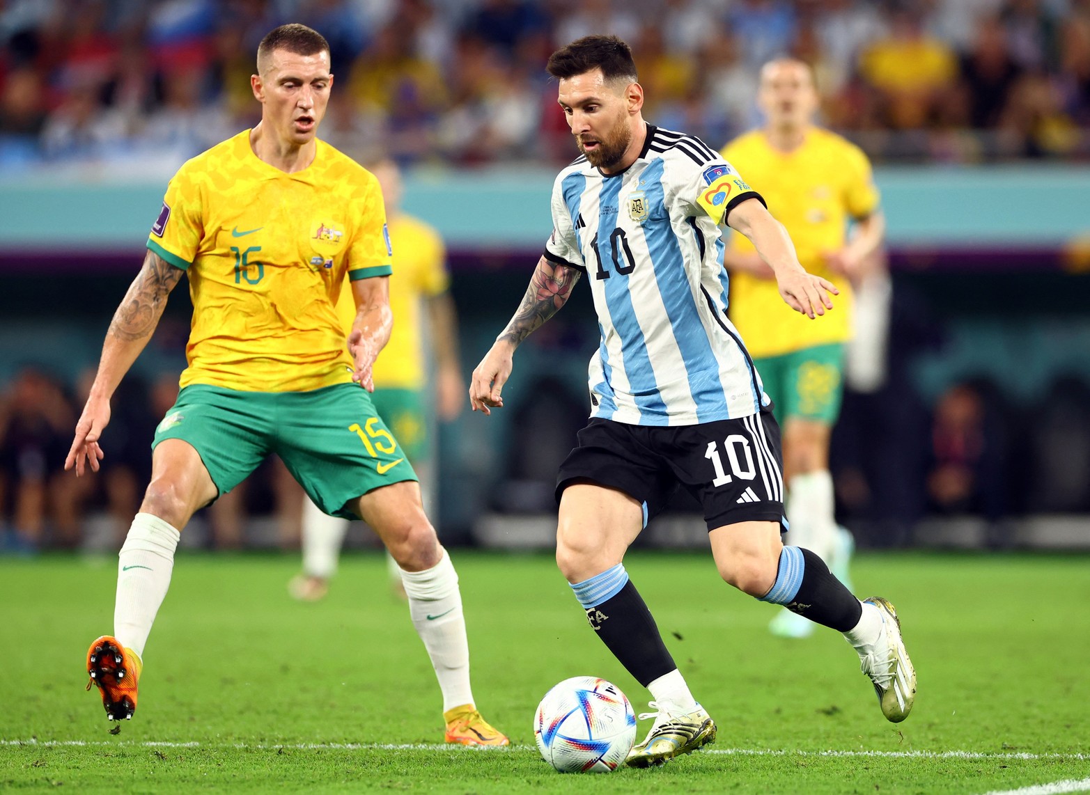 Por octavos de final, Argentina le ganó 2 a 1 a Australia y pasó a cuartos de final.