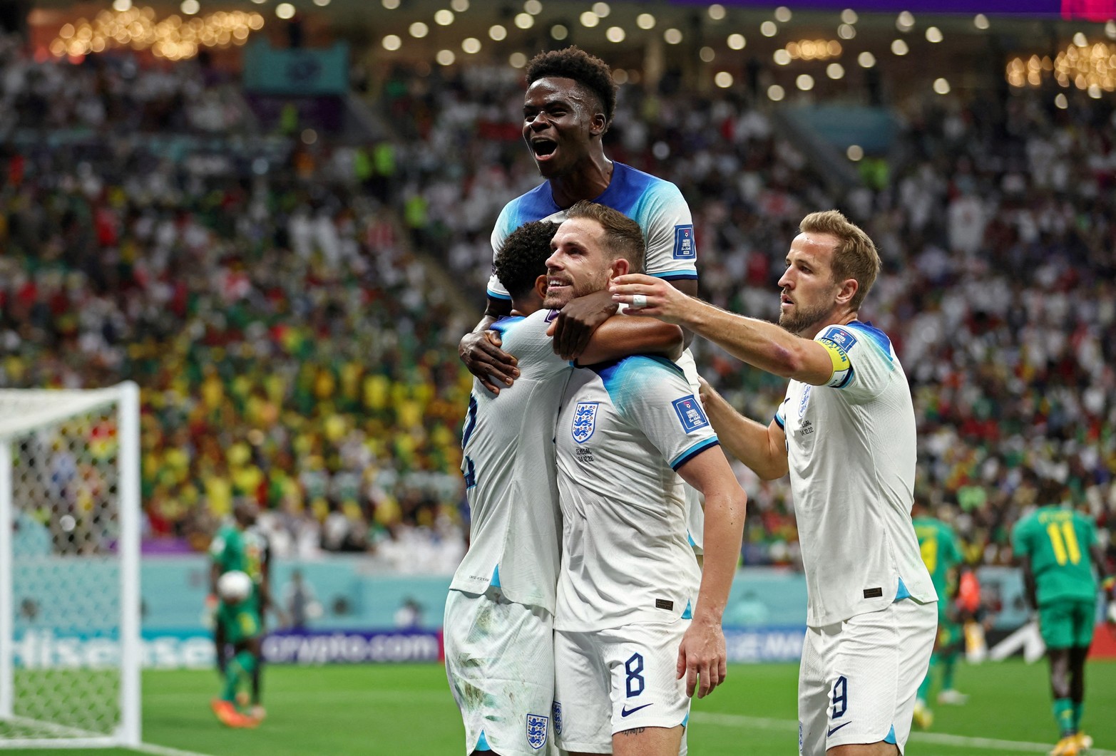 Inglaterra goleó 3-0 a Senegal y jugará ante Francia los cuartos de final del Mundial Qatar 2022.