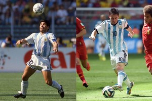 Diego Maradona en Italia 1990 y Lionel Messi en Brasil 2014.