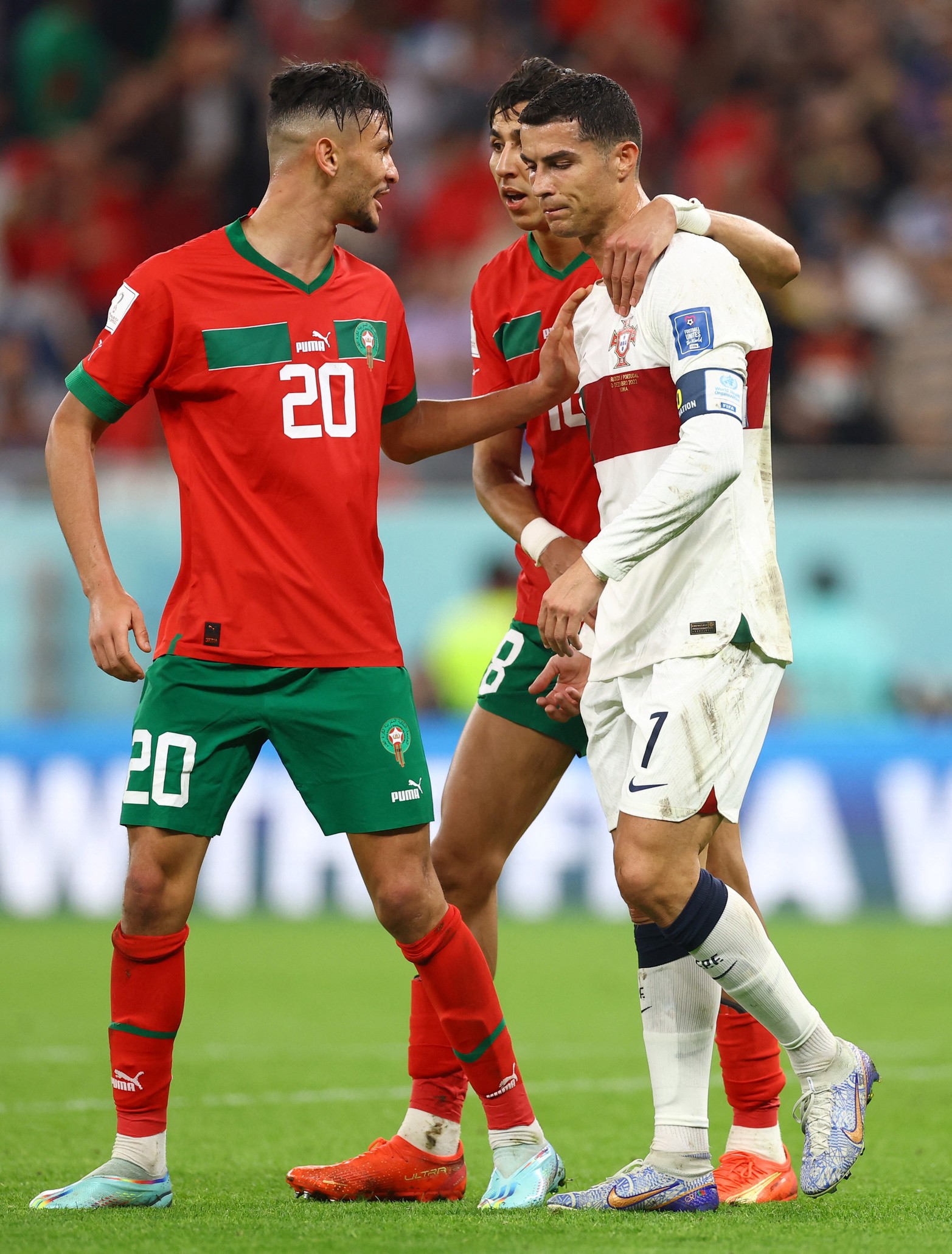 Por cuartos de final, Marruecos le ganó 1 a 0 a Portugal y entró a la semifinal.