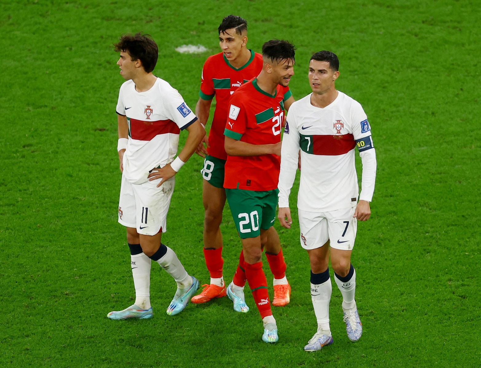 Por cuartos de final, Marruecos le ganó 1 a 0 a Portugal y entró a la semifinal.