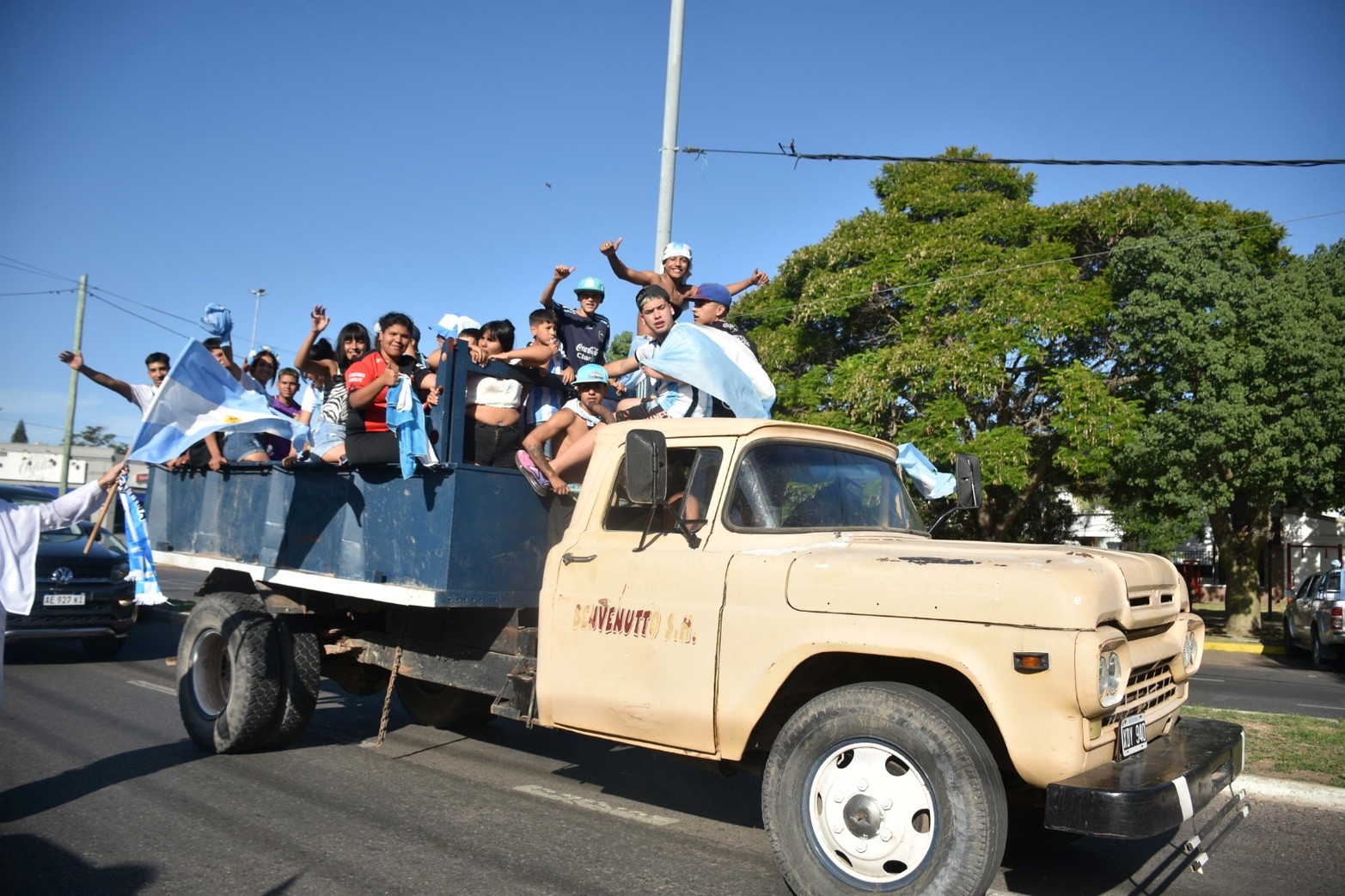 Los festejos en Santa Fe. Argentina campeón mundial luego de 36 años. Foto Pablo Aguirre