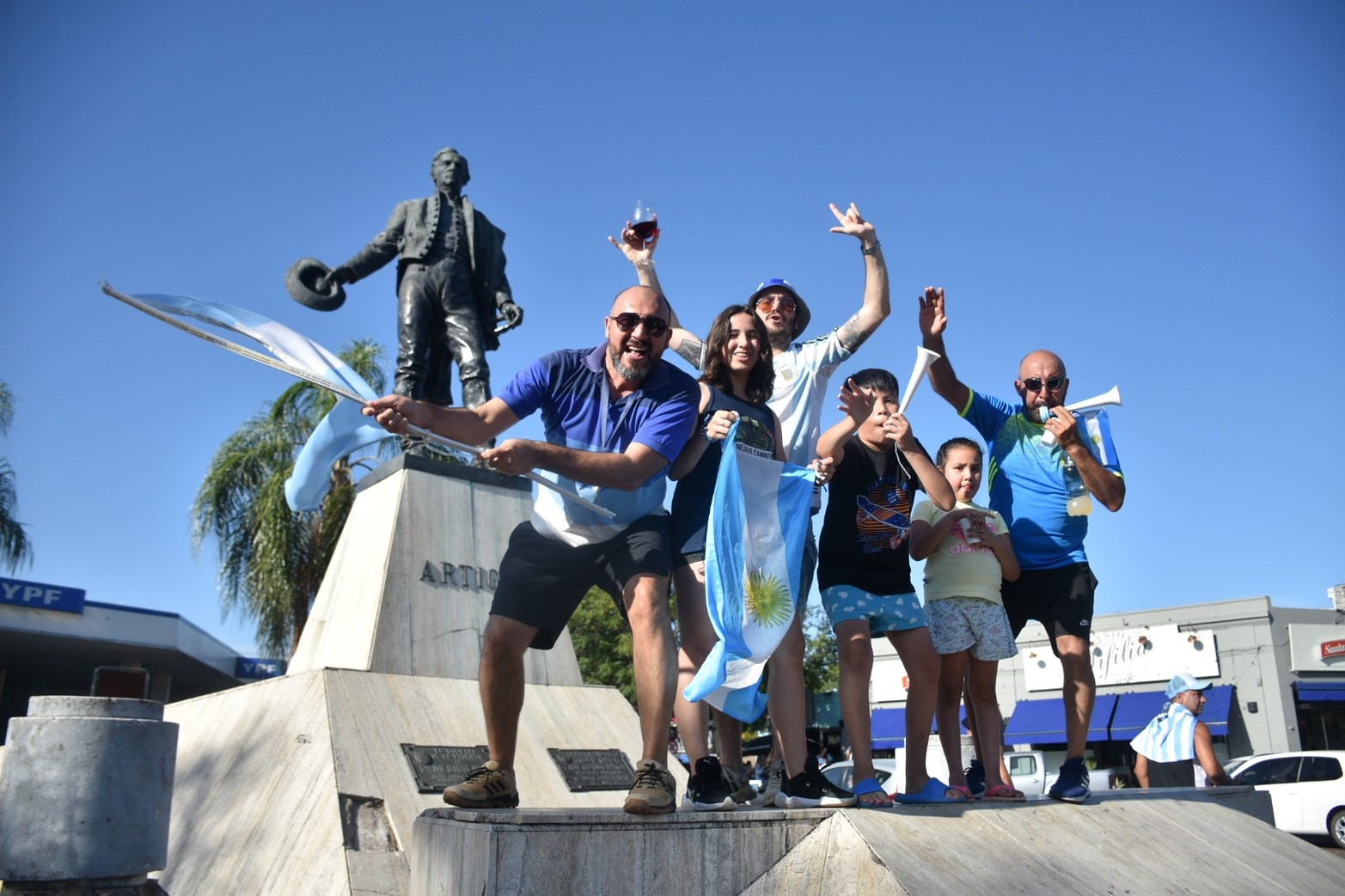 Los festejos en Santa Fe. Argentina campeón mundial luego de 36 años. Foto Pablo Aguirre