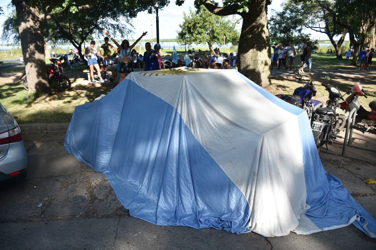 Los festejos en Santa Fe. Argentina campeón mundial luego de 36 años. Foto Pablo Aguirre
