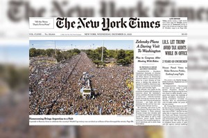La histórica jornada vivida en Argentina reflejada en el NY Times.