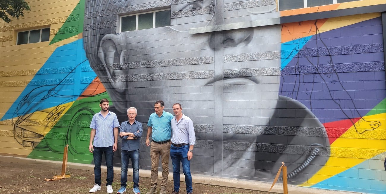 Casilda: descubrieron un mural en homenaje a Horacio Pagani