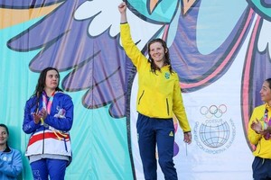 Stephanie Balduccini fue la figura de los Juegos. La nadadora brasileña obtuvo 11 medallas.  Crédito: Gentileza