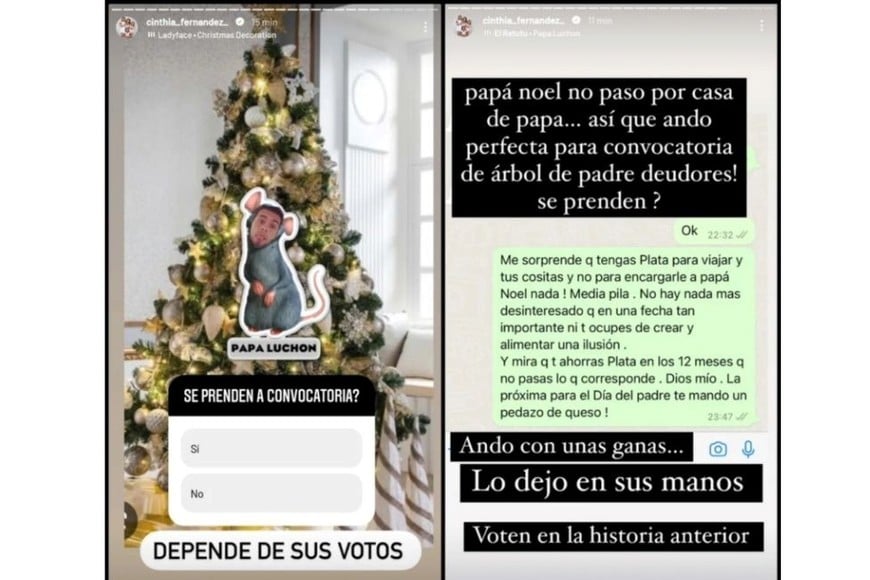 La "excusa" que Matias Defederico le dijo a Cinthia Fernández de el porqué no le regaló nada a sus hijas en Navidad