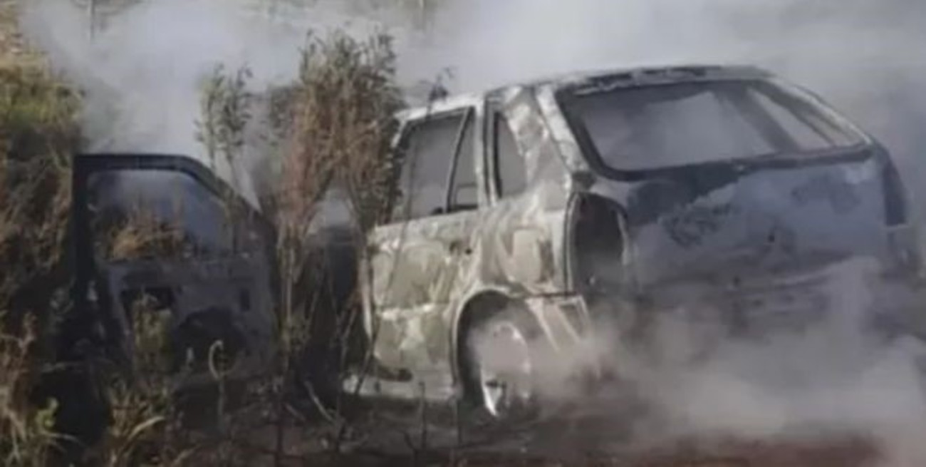 Encontraron quemado en Andino el auto del camarógrafo asesinado en San Lorenzo